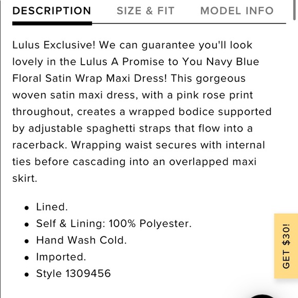 💙Lulus A Promise to You Navy Blue Floral Satin Wrap Maxi Dresses - Picture 5 of 6